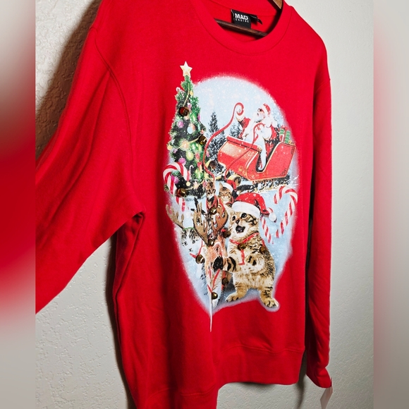 Mad Engine Holiday Cats Jingle Bell Christmas Sweater – Size M (NWT) - Picture 5 of 14